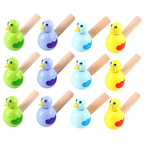 KOMBIUDA 15 Stücke Holz Vogelpfeifen Cartoon Pfeife Vogel Form Spielzeug Für Kinder Pädagogisches Mitgebsel Für Geburtstag Zufällige Farbe von KOMBIUDA