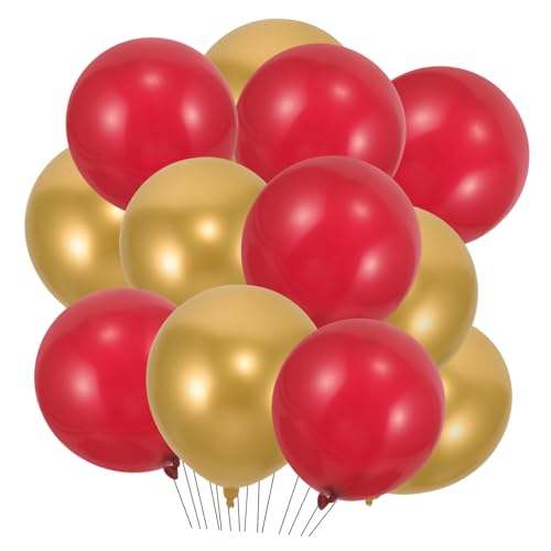 KOMBIUDA Elegante Latexballons Für Hochzeiten Valentinstag Und Partys Stylische Deko Und Für Festlichkeiten Und Zuhause 100 Rote + 50 Goldene Ballons von KOMBIUDA