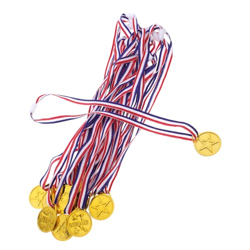 KOMBIUDA 15st Goldmedaillenspielzeug Für Kinder Kreative Medaillen Konkurrenzangebot Medaillen Für Studentenpreise Schulsportmedaillen Schulmedaillen Dekorative Medaillen Polyester Golden von KOMBIUDA