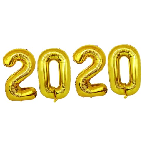 KOMBIUDA 16. 2020 Zahlenballons overbord verband bartwachs fotohintergrund ballon set pub Abschlussballons 2020 Hochzeitsdekorationen für die Zeremonie Partyballons Festivalballons Golden von KOMBIUDA