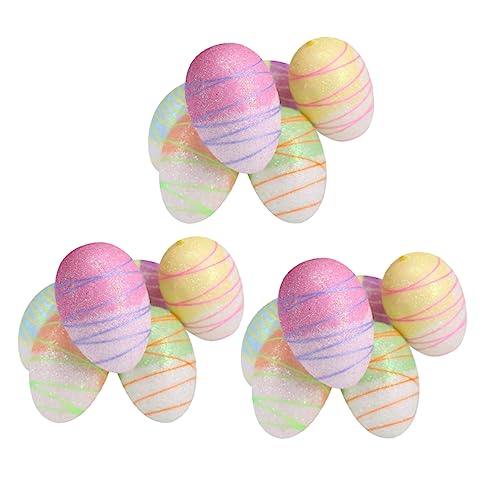 KOMBIUDA 18 Stk Ostereier Osterdeko Osterparty Osterschmuck Tischdeko zu Ostern easter eggs happy easter ostergeschenk für filzeier ostern Ornament-Ei Partybevorzugungsei Deko-Ei Plastik von KOMBIUDA