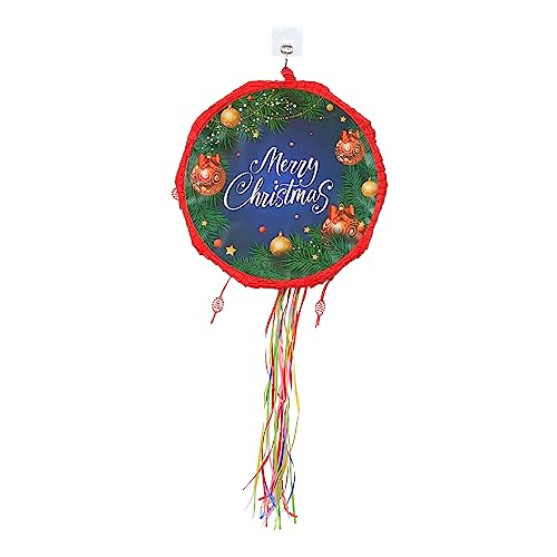 KOMBIUDA 1stk Weihnachtspinata Zinn Quadratische Schwarze Vorratsdosen Plätzchen Kekse Weihnachts-piñata Gefülltes Kinderpinata Cinco De Mayo-dekorationen Papier Colorful von KOMBIUDA