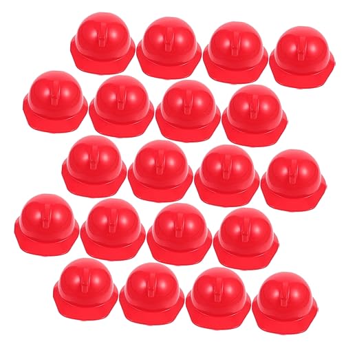 KOMBIUDA 20 Stk Spielzeughelm Puppenträger Miniaturpuppenhelme Bauhut Für Minipuppen Schutzhelme Für Minipuppen Miniaturpuppen-schutzhelm Puppenhut Mini-puppen-schutzhelm Puppenhüte Rot Abs von KOMBIUDA