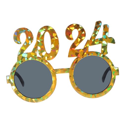 KOMBIUDA 2024 frohes neues jahr brille Zubehör für Jubiläumsfeiern geldschrank beemysafe für kleine Sonnenbrille Partydekorationen für das neue Jahr lustige Tanzbrille von KOMBIUDA