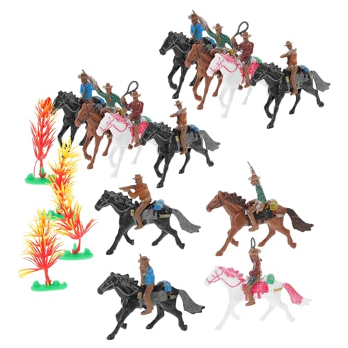 KOMBIUDA 24 STK Puppenmodell hühner Spielzeug Vintage Dekoration mädchen Spielzeug boytoy Wildwestfiguren Cowgirl-Actionfigur weihnachtsdeko Modelle Tischdekorationen aus Sand Plastik von KOMBIUDA