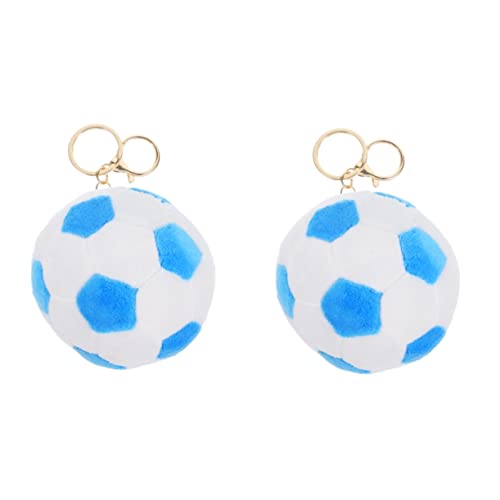 KOMBIUDA 2St Plüsch-Fußballanhänger plüschanhänger fußball geschenkideen tragbare Schlüsselanhängerverzierung Plüschtier Spielzeuge Sportbälle exquisites Fußball-Schlüsselanhänger-Ornament von KOMBIUDA