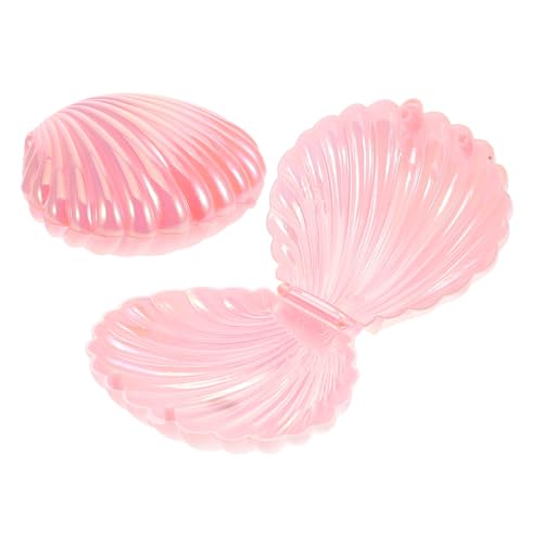 KOMBIUDA 2St Schale Schmuckschatulle Schale Schmuckstück Muschelhalter Schmucktablett Schmuckplatte Muschel Schmuckbox Dekorative Aufbewahrung Muschel-Schmuckhalter Armbandfach Plastik Rosa von KOMBIUDA