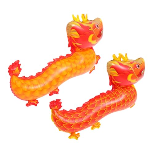 KOMBIUDA 2 Stücke Chinesischen Drachen Awakening Lion Form Luftballons Neue Jahr Thema Luftballons Aluminium Folie Dekorationen von KOMBIUDA