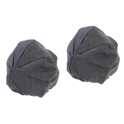 KOMBIUDA 2st Puppenhut Modepuppen Kappen Zarte Kleine Hüte Miniaturhüte Basteln Hut Für Puppen Hutpuppendekore Puppenhüte Mini-Hut Entzückende Hüte Minihüte Zum Basteln Polyester Dark Grey von KOMBIUDA