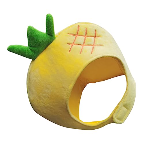 KOMBIUDA 3 Stk Kopfbedeckung Zitrone Ananas Express Kalk Stück camoing cutermesserser kienäpfel the hat photostick kap Ananas-Kopfschmuck Kopfschmuck in Fruchtform PP Baumwolle Yellow von KOMBIUDA