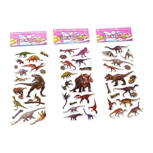 KOMBIUDA 30 Blätter Aufkleber für Kinder Aufkleber zur Dekoration geschwollene Aufkleber Scrapbooking Tieraufkleber Tiere Aufkleber Cute Sticker süße Sticker schulzeug Dinosaurier-Aufkleber von KOMBIUDA