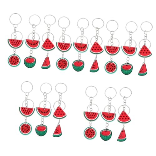 KOMBIUDA 30 Stk Schlüsselanhänger Cartoon-charm- Mini-wassermelone Fruchtanhänger Requisiten Für Die Obstfotografie Wassermelonen-partydekorationen Autoschlüssel Pvc von KOMBIUDA