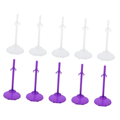 KOMBIUDA 30St Puppenständer Figure Stand puppenspielzeug tooniesregal Puppenpräsentation Puppenaufsteller Halter Spielzeugständer OMG Puppen Steht für Anzeige Puppenhalteständer Plastik von KOMBIUDA