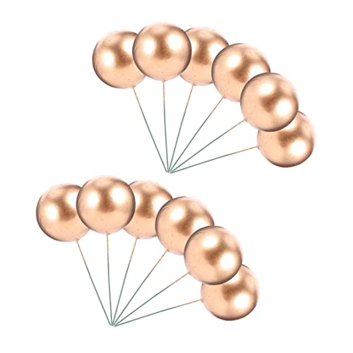 KOMBIUDA 36St Kugeleinsatz aus Schaumstoff hichzeitstortendeko hochzeitstorten dekoration Zubehör für Kuchenpartys goldene Pappbecher Papierbecher Party-Kuchen-Dekor zarte Kuchenpicks von KOMBIUDA