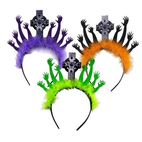 KOMBIUDA 3St Halloween-Haar-Accessoire halloween haarreif halloween headband Horror-Stirnband Haarreifen für Halloween Haarband haarschmuck Halloween-Haarbänder Halloween-Haarreifen Plastik von KOMBIUDA