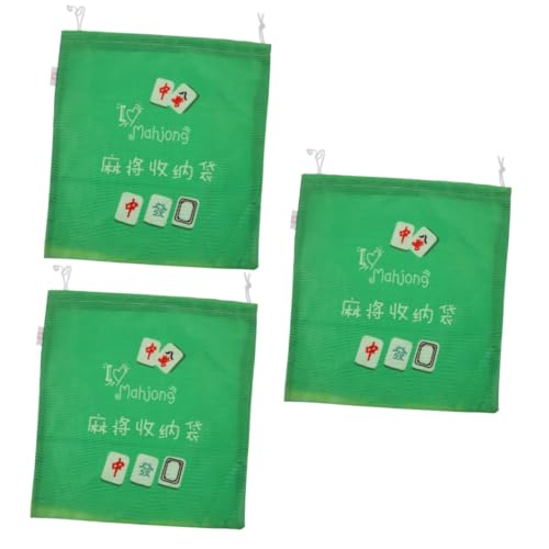 KOMBIUDA 3St Mahjong-Aufbewahrungstasche Mahjong-Organisatoren Mahjong-Einkaufstasche Mahjong Aufbewahrungsbeutel Mahjong Tasche schminktasche handtasche Mahjong-Aufbewahrungsbeutel Green von KOMBIUDA