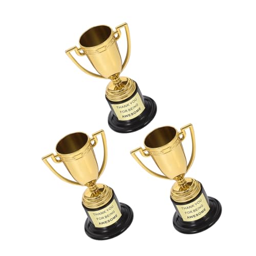 KOMBIUDA Goldene Kunststoff Mini Trophäen Award Cups für Jungen und Mädchen Party Favors Klassenzimmer von KOMBIUDA