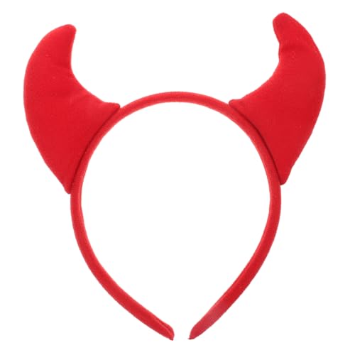 KOMBIUDA 3st Halloween-horn-stirnband Halloween-maske Hörner Kopfschmuck Requisiten Teufelsohr Haarband Haarreif Aus Ochsenhorn Halloween-kopfschmuck Teufelskostümzubehör Rot Plastik von KOMBIUDA