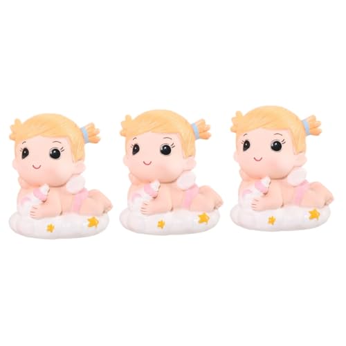 KOMBIUDA 3st Kuchendekoration Figuren-kuchenaufsatz Miniaturdekoration Prinzessinnenfiguren Prinzessinnengeschenke Tischdekorationen Für Hochzeiten Mini-babypuppe Minikuchen Harz von KOMBIUDA