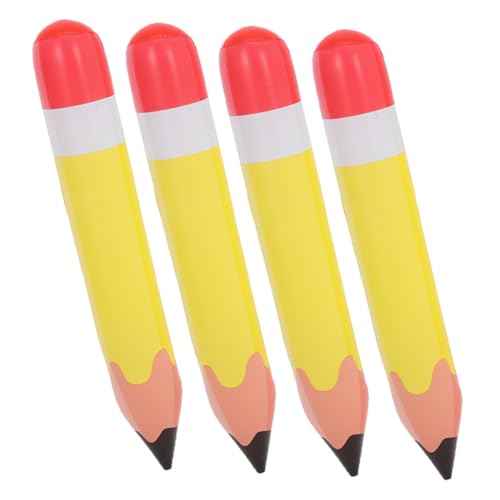 KOMBIUDA 4 Stück Aufblasbarer Bleistift Aufblasbarer Buntstift Partygeschenk Aufblasbare Bleistift-klassenzimmerdekoration Aufblasbare Bleistifte Bleistift Explodieren Pvc Yellow von KOMBIUDA