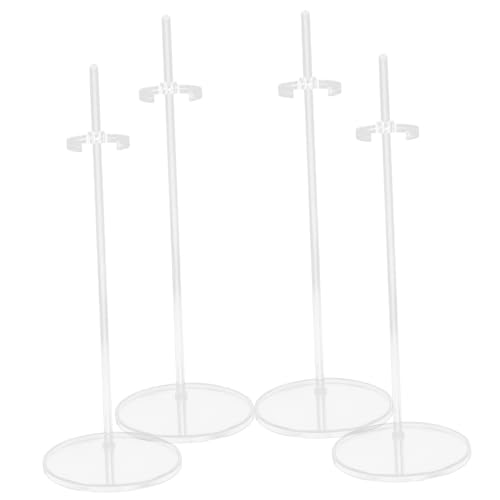 KOMBIUDA 4 Stück Display Regal Display Regale Puppenspielzeug Display Rack Transparenter Puppenständer Puppen Stützhalter Puppenhalterung Puppen Stütze Mini Puppenhalter von KOMBIUDA