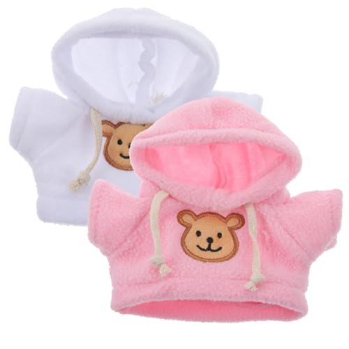 KOMBIUDA 4 Stück Mini-Bär-Puppenkleidung Bärenhemden tragen Pyjama Tierkleidung 6 Zoll Bärenkleidung Puppen Kleidung Puppen Klamotten Spielzeug Plüschbären-Kapuzenpullover Puppendekor Stoff von KOMBIUDA