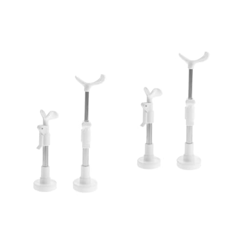 KOMBIUDA 4 Stück Puppenständer Figurenständer Puppenzubehör Puppenhalterung Figure Stand doll Accessories Puppenhalter Steht Präsentationsständer für Actionfiguren Legierung Weiß von KOMBIUDA