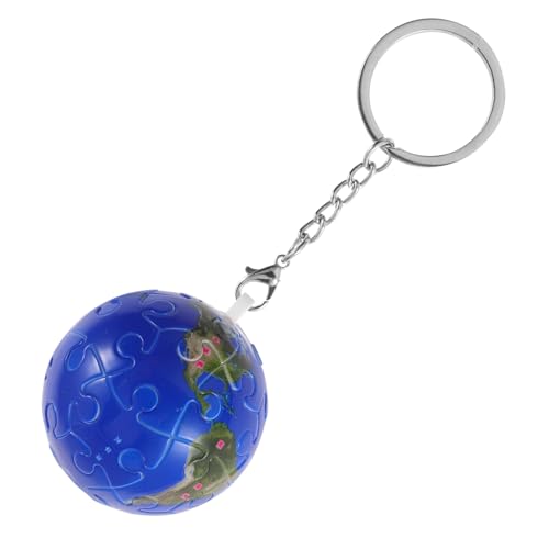 KOMBIUDA 4 Stück Taschenanhänger würfelunterlage einhelll key chains Auto-Schlüsselanhänger Dekoration des Sonnensystems Platz Schlüsselanhänger Schlüsselanhänger-Anhänger Plastik Blue von KOMBIUDA