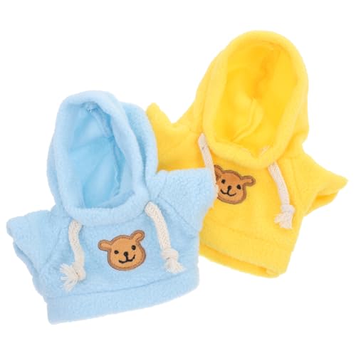 KOMBIUDA 4 Stück austauschbare Bärenkleidung Mini Plüschbären-Outfit Hose puppenkleidung Puppen Kleidung BH Hemd puppenaugen Bärenpuppenkostüme Kapuzenpullover mit ausgestopften Bären Stoff von KOMBIUDA