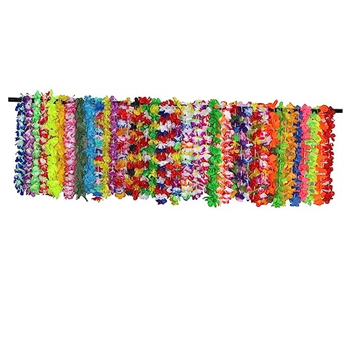 KOMBIUDA 42St Blumenhalskette Tropical party decorations garland necklace hängende Dekorationen Halskette mit Blumengirlanden Luau-Girlande Hawaii-Girlande Hawaii-Halskette von KOMBIUDA