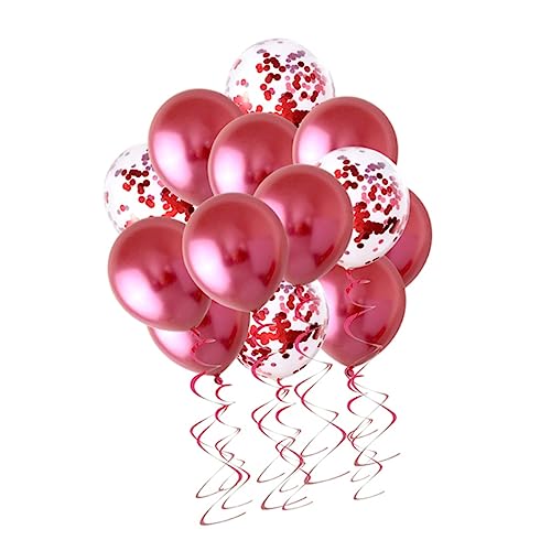 KOMBIUDA 50 Stück 12 Luftballons-Set wand polsterung the wedding party hochzeitsideen hochzeitsparty living room decoration glitzerndes Konfetti klare Luftballons mit Konfetti Latexballons von KOMBIUDA