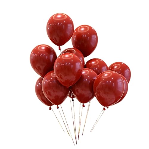 KOMBIUDA 50 Stück Ballon-Latex Folienballons Luftballons Hochzeitsdekoration Hochzeitsballons Partyballons deckenverkleidung hochzeitsbingo gasballon Latexballons Hochzeitshaus Ballon rot von KOMBIUDA