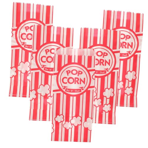 KOMBIUDA 50 Stück Popcorn-Papiertüte Zellophanbeutel weiße Papiertüten Weiße Popcorntüten Sandwichbeutel aus Kraftpapier popcorn set popcorn behälter Popcorn-Behältertaschen Popcornbehälter von KOMBIUDA