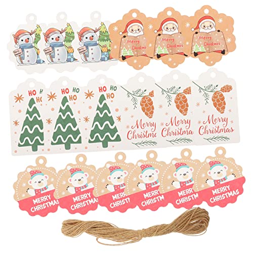 KOMBIUDA 500 Stück Hängeetikett Für Weihnachtsdekoration Weihnachtsschmuck Zum Aufhängen Das Weihnachtsmann-geschenkanhänger Etikett Für Weihnachten Weihnachts-tags Papier von KOMBIUDA