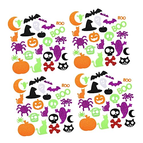 KOMBIUDA 500 Stück Halloween-Schaumstoffaufkleber Halloween Halloween assecoires Halloween-Glitzer-Schaumstoffaufkleber Schaumstoff-Sticker-Sammelalbum Keksbeutel-Aufkleber Eva von KOMBIUDA