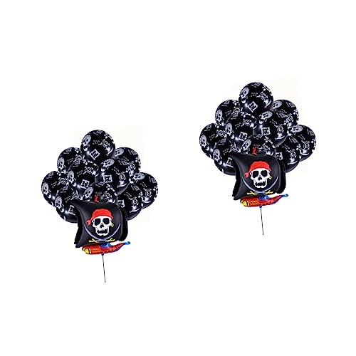 KOMBIUDA 52 Stk Piratenballons kinder geburtstagsdeko kindergeburtstags dekoration Piratenschiff-Aluminiumfolienballons ballon set Partyballons -Dusche-Ballon bedruckte Luftballons von KOMBIUDA