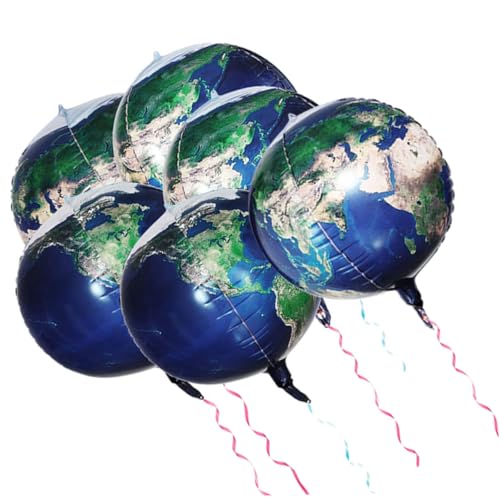 KOMBIUDA 5st Geburtstagsfeier Dekoration Welt Ballons Ballon Der Weltkugel Aufblasbarer Mondballon Luftballons Für Geburtstagsfeiern Weltkartenballon Kugelballons Aluminiumfolie Blue von KOMBIUDA