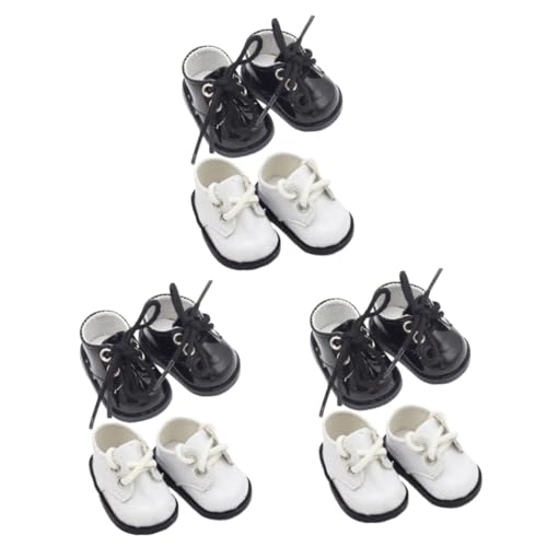 KOMBIUDA 6 Paare Plüschpuppenschuhe Kinderspielzeug Vogel Schuhe dekorative Puppenschuhe Puppen Kleidung Puppen Klamotten Miniatur-Schuhe Zubehör zur Herstellung von Puppenspielzeug Leder von KOMBIUDA