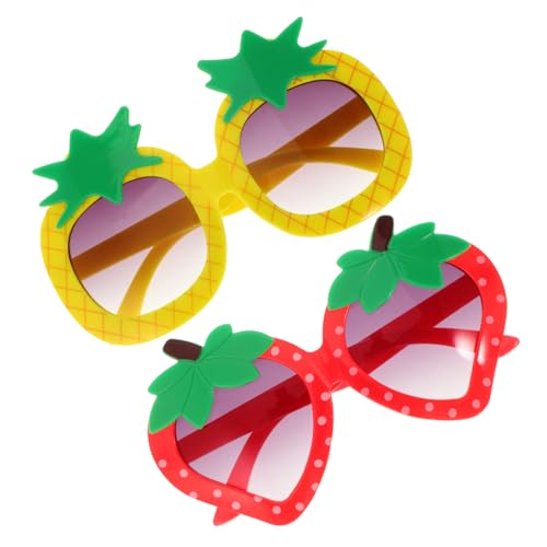 KOMBIUDA 6 Stk Partykleid Brille Fotoautomat Lustige Weihnachtsbrille Foto-requisiten Lustige Hawaiianische Sonnenbrille Weihnachtsstrumpffüller Geburtstagsfoto Requisiten Plastik von KOMBIUDA