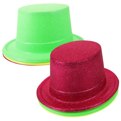 KOMBIUDA 6 Stück Papierzylinder Partyhüte Kostümkappe Kostümhüte Fedorahut Papierhüte Partykappen Fedorakappe Dress Up Hüte Fedora Kostümhut Cosplay Kostüm Cosplay Hut Papierkappe von KOMBIUDA