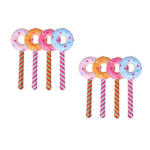 KOMBIUDA 8 Stk Aufblasbarer Donut-Stick Spielzeug Luftballons für Kinderpartys schwebend aufblasbare donut flickzeug luftmatratze Donut Lutscher aufblasbare Sticks aufblasbarer Lutscher PVC von KOMBIUDA