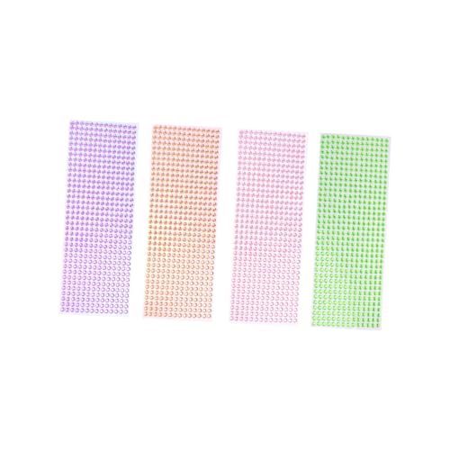 KOMBIUDA 8 Stück 6mm Bunte Acryl Strassperlen Set Kristallaufkleber Für DIY Handwerk Scrapbooking Schmuckherstellung Dekoration Basteln von KOMBIUDA