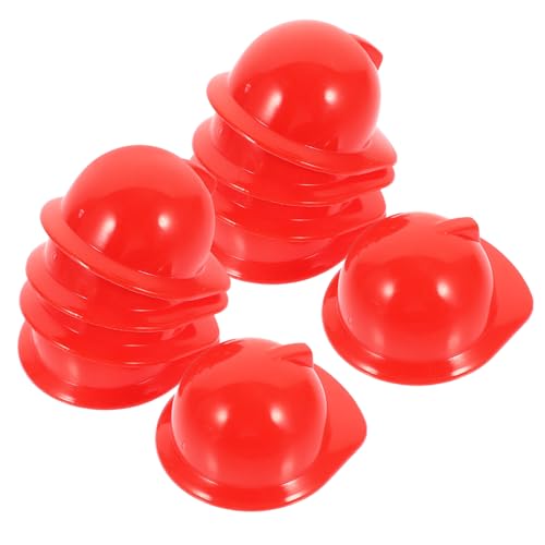 KOMBIUDA 80 STK Haustier Hut Mini-Safe-Hut Mini-partygeschenke Für Schutzhelme Mini-schutzhelm Puppenhüte Zum Basteln Schutzhelm Für Kinder Minihüte Zum Basteln Haustierzubehör Rot Plastik von KOMBIUDA