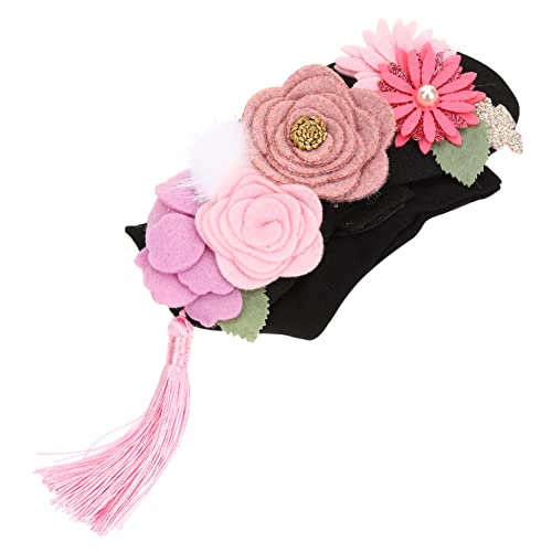 KOMBIUDA Babystirnband Mit Quaste Mädchen Haarbänder Für Damen Haarnadel-stirnband Haarband Bands Kopfbedeckung Stirnbänder Chinesisches Haar-accessoire Kostüm-requisite Rosa Chiffon von KOMBIUDA