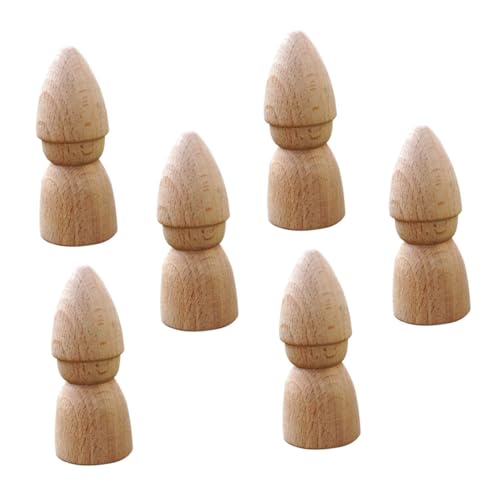 KOMBIUDA DIY Holzpuppen Set Für Handgezeichnete Holzfiguren Zur Dekoration Und Kreativen Gestaltung Ideal Für Bastelprojekte Und Beige von KOMBIUDA