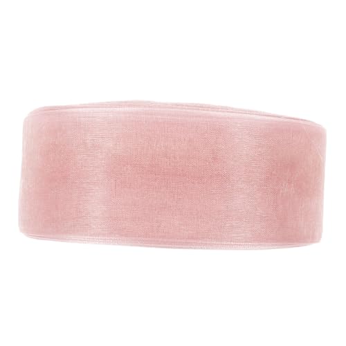 KOMBIUDA Geschenkbox-verpackungsband Weihnachtsband Geschenkband Goldene Bandkappe Gurtband Mit Hundeverschluss Transparente Organza-drahtbanddekoration Garnkuchenwickler Rosa Polyester von KOMBIUDA