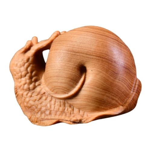 KOMBIUDA Holzschneckendekoration Plüsch Haarnadeln Puppenhaus Heimische Schnecken Modellschnecken Schwarze Klammer Schnecken Basteln Statuen Für Esstisch Statuen Light Brown Hölzern von KOMBIUDA