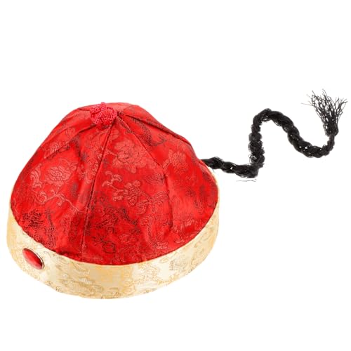 KOMBIUDA Kaiser hut caps diehüte hats the hat schirmmützen kulturerbe Cosplay-Partyhut Kostüm Hut königlicher Hofhut Hut im traditionellen Stil Haarschmuck des chinesischen Kaisers Satin- von KOMBIUDA