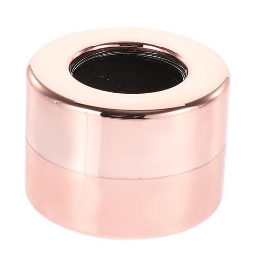 KOMBIUDA Kasten schmuckkästchen ringaufbewahrungs box hochzeitgeldgeschenke verlobungsring box schmuckschatulle schmuck box runde Kästen Ringetui für den Antrag Aluminiumlegierung Rose Gold von KOMBIUDA