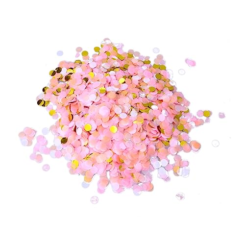 KOMBIUDA Konfetti 10000 Stück 1 Cm Romantisches Papier Für Hochzeitsfeier Dekoration Partyzubehör Rosa Hellgelb Weiß Gold von KOMBIUDA